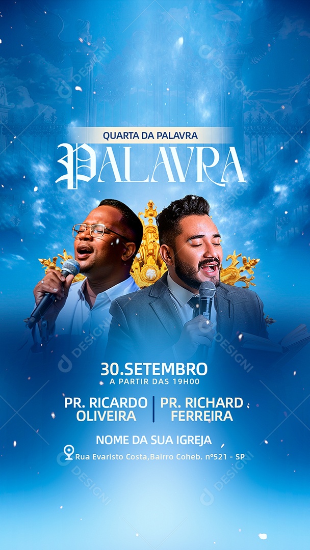 Story Gospel Quarta Da Palavra Social Media PSD Editável