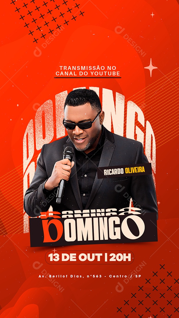 Story Gospel Domingo Ricardo Oliveira Social Media PSD Editável