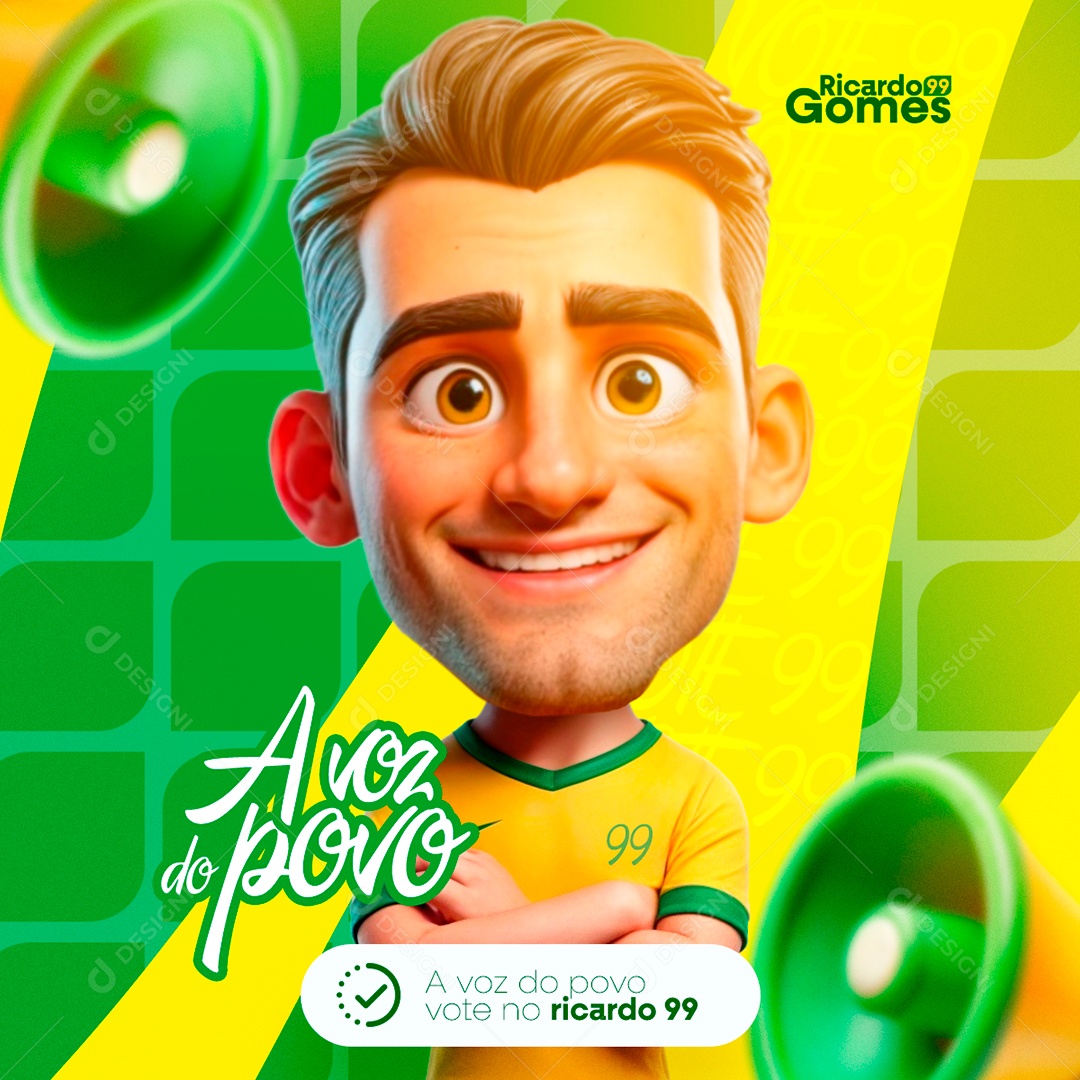 Ricardo Gomes A Voz Do Povo Social Media PSD Editável