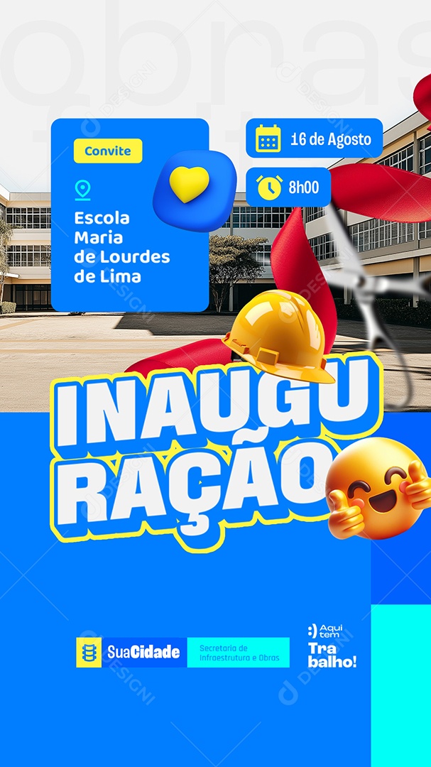 Story Prefeitura Inauguração Social Media PSD Editável