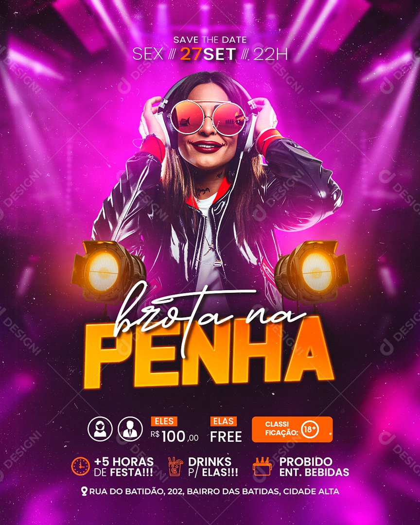 Flyer Brota na Penha Social Media PSD Editável