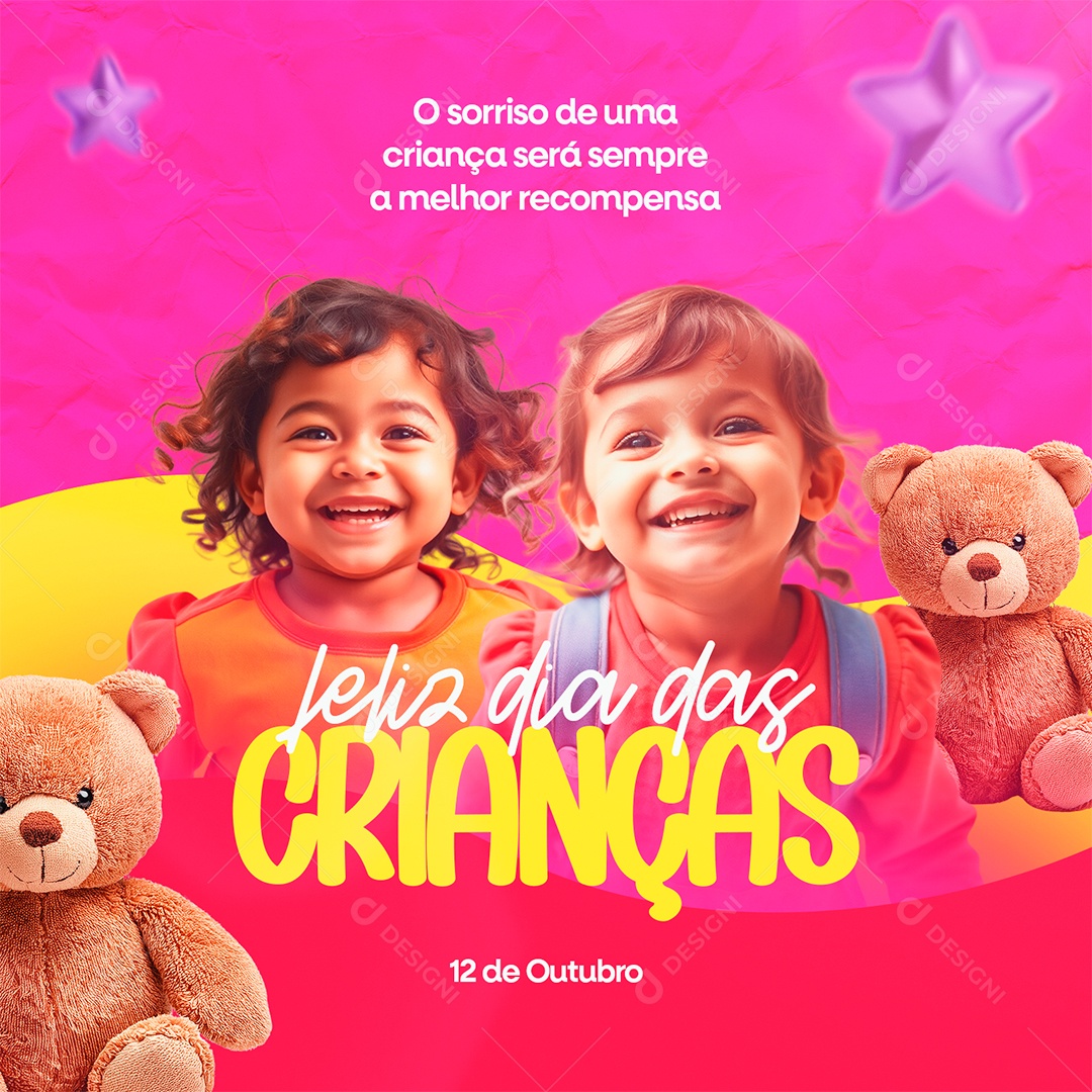 Dia das Crianças 12 de Outubro Social Media PSD Editável