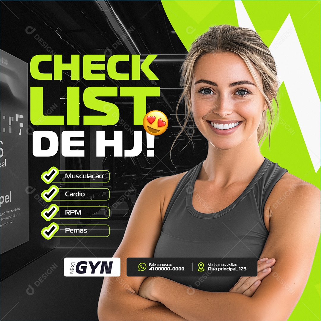 Academia Dicas para Começar Bem no Treino Social Media PSD Editável