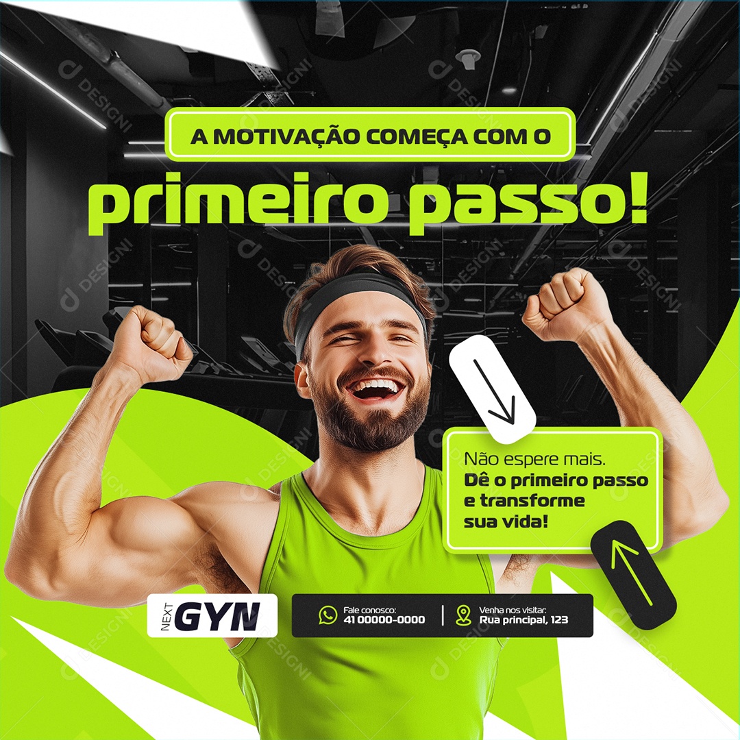 Academia Chcklist de Hj Social Media PSD Editável