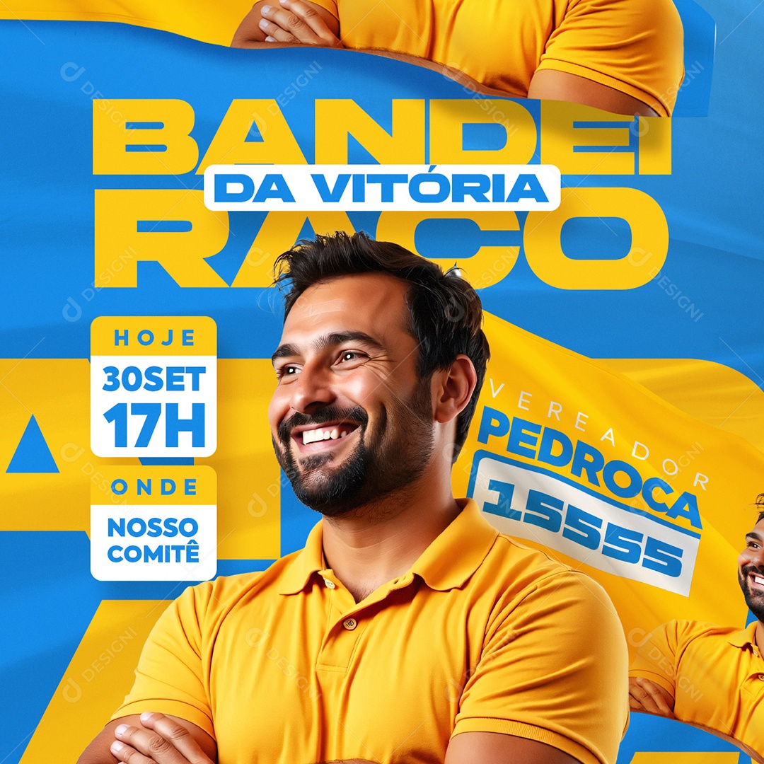 Eleições Política Vereador Pedroca Social Media PSD Editável