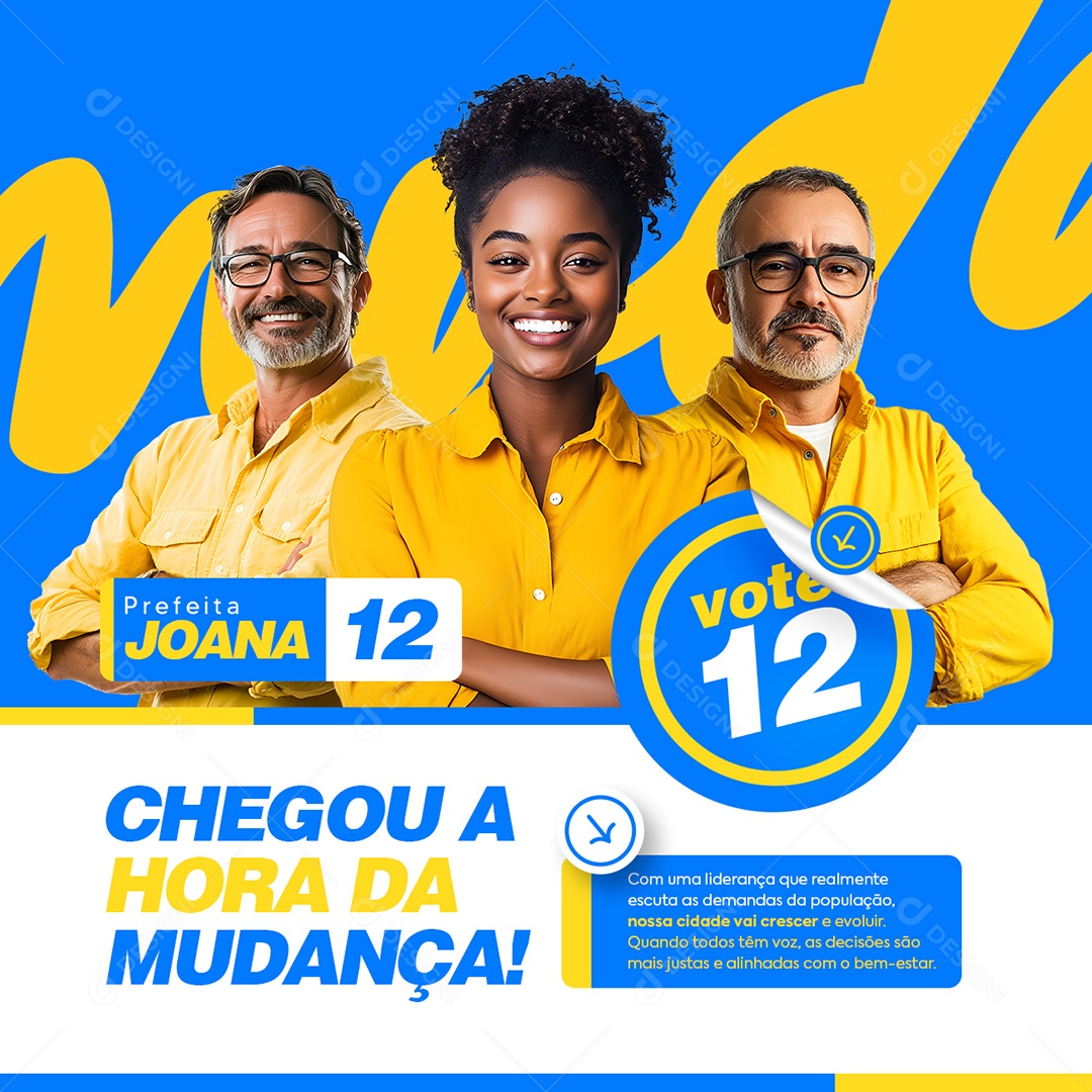 Eleições Política Prefeita Joana Social Media PSD Editável