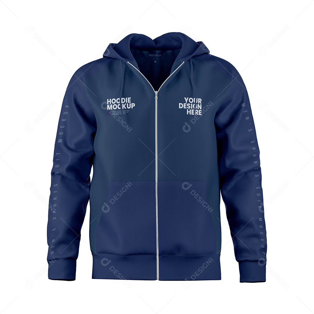 Moletom com Zipper Mockup PSD Editável