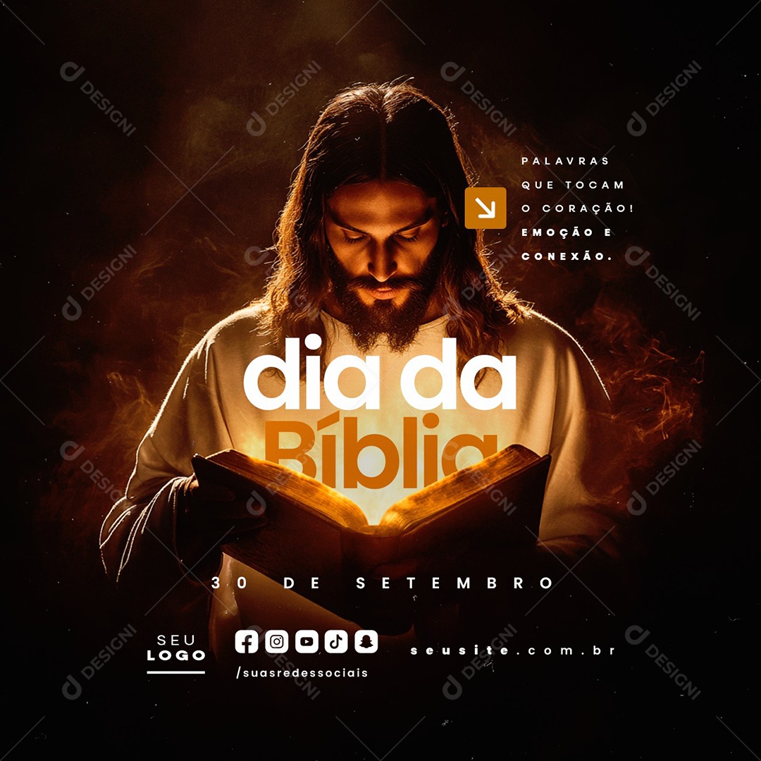 Dia da Bíblia 30 de Setembro Social Media PSD Editável