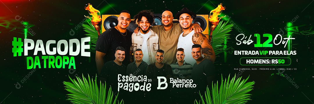 Carrossel Flyer Pagode Da Tropa Social Media PSD Editável