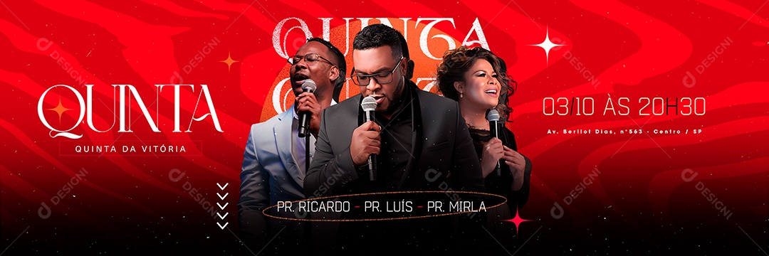 Carrossel Gospel Culto Quinta Da Vitória Social Media PSD Editável