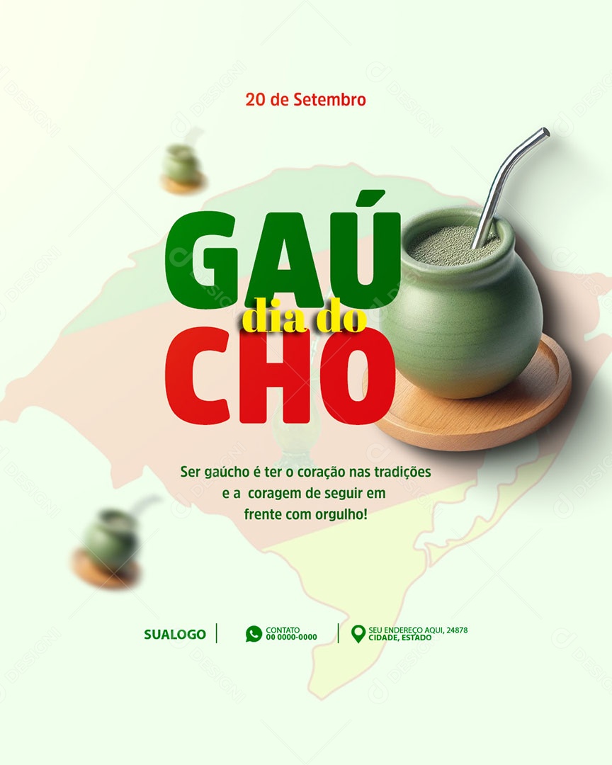 Dia do Gaúcho 20 de Setembro Social Media PSD Editável