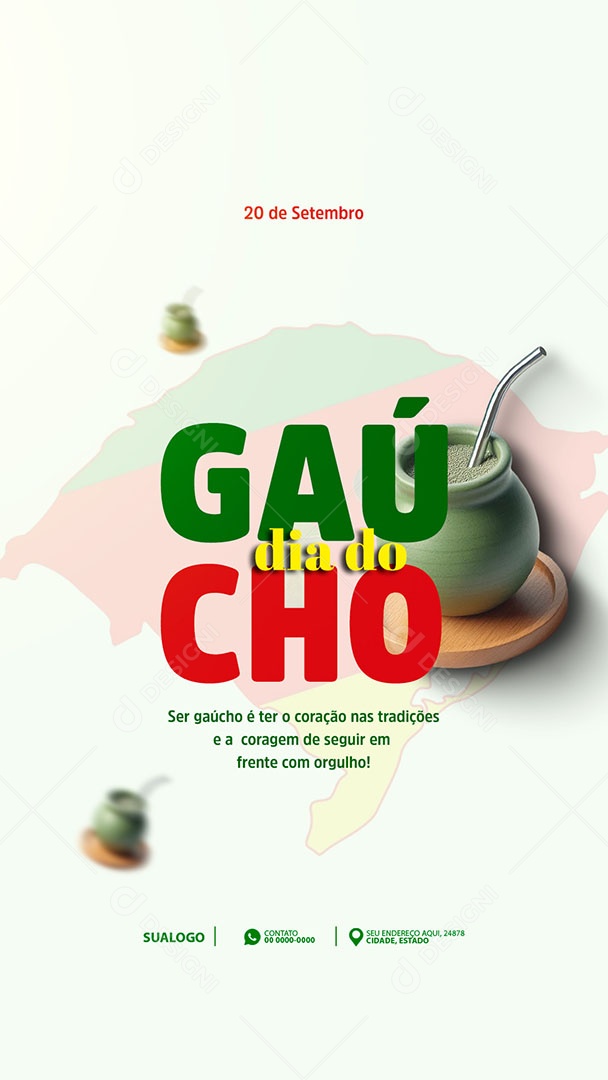 Dia do Gaúcho 20 de Setembro Social Media PSD Editável