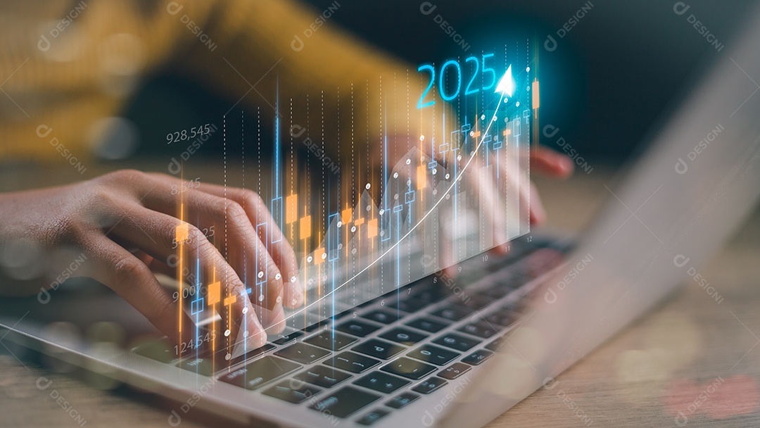 Empresário analisando dados financeiros do gráfico de negociação forex