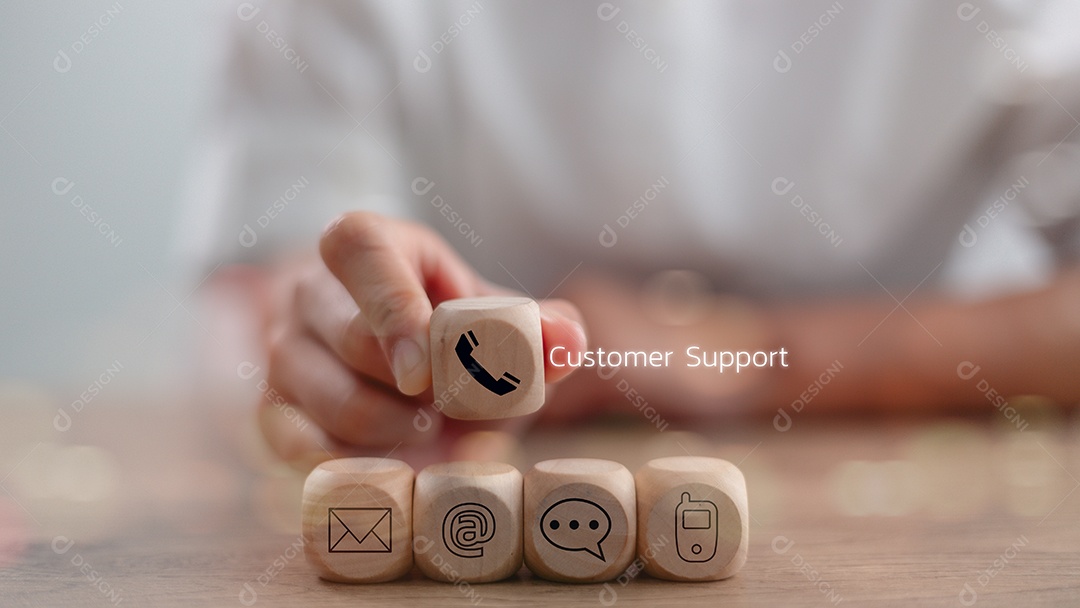 Conceito de marketing por email linha direta de suporte ao cliente