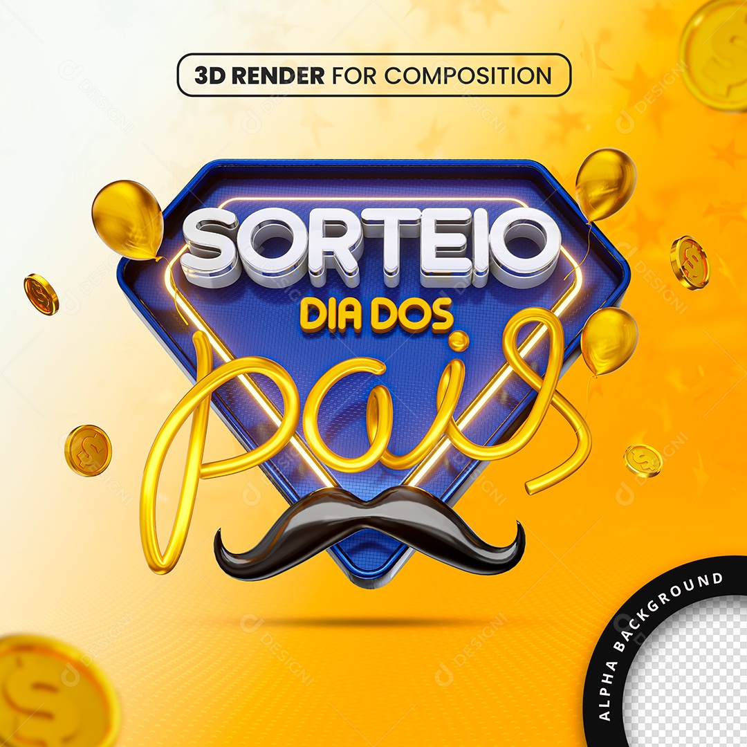 Sorteio Dia dos Pais Social Media PSD Editável