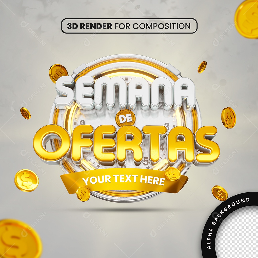 Semana De Ofertas CInza Social Media PSD Editável