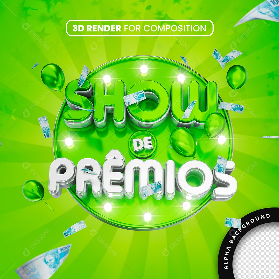Show de Prêmios Verde Social Media PSD Editável