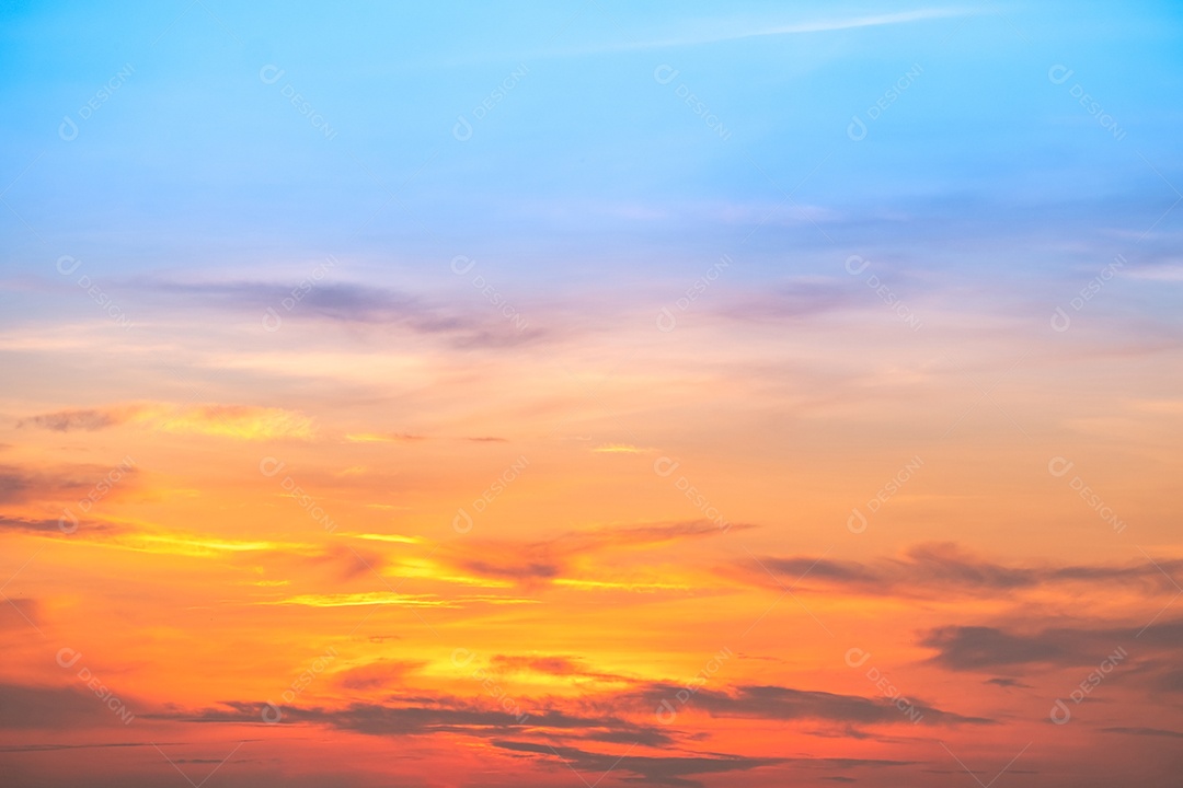 Céu lindo em um entadecer