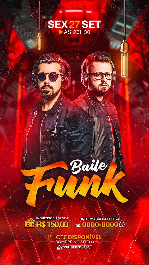 Story Flyer Baile Funk Social Media PSD Editável