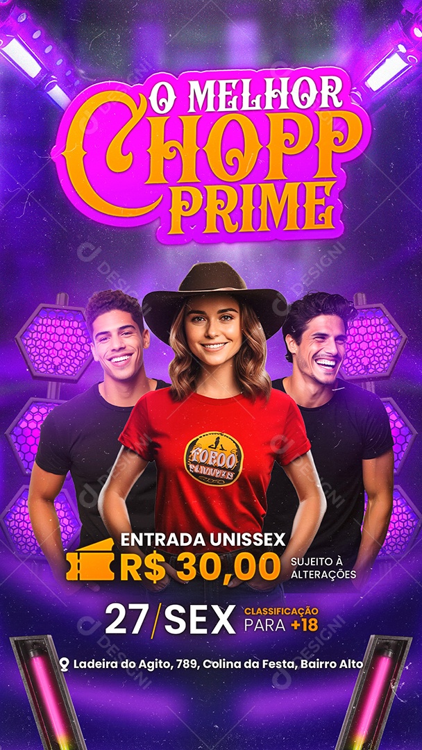 Story Flyer O Melhor Chopp Prime Social Media PSD Editável