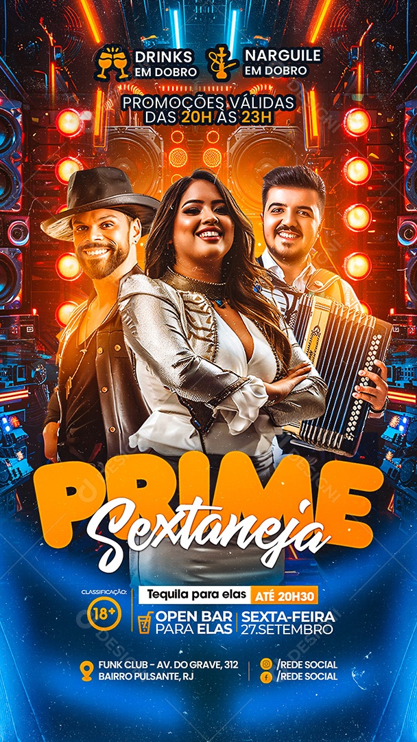 Story Flyer Prime Sextaneja Social Media PSD Editável