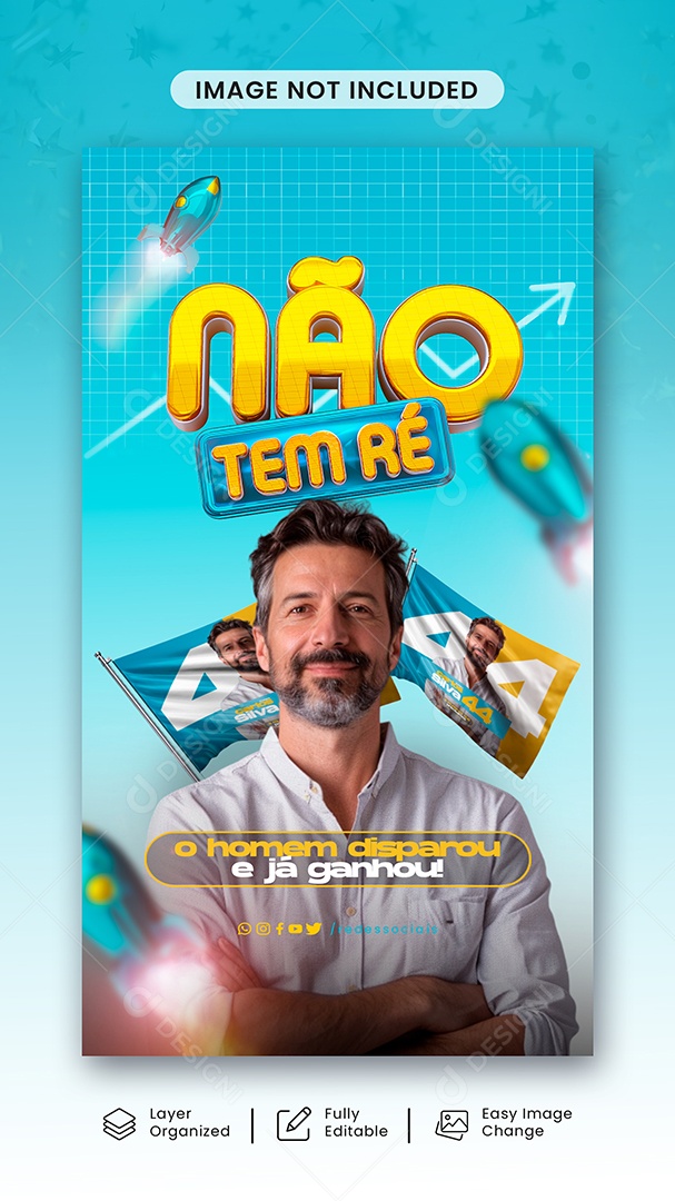 Story Política Não Tem Ré Social Media PSD Editável