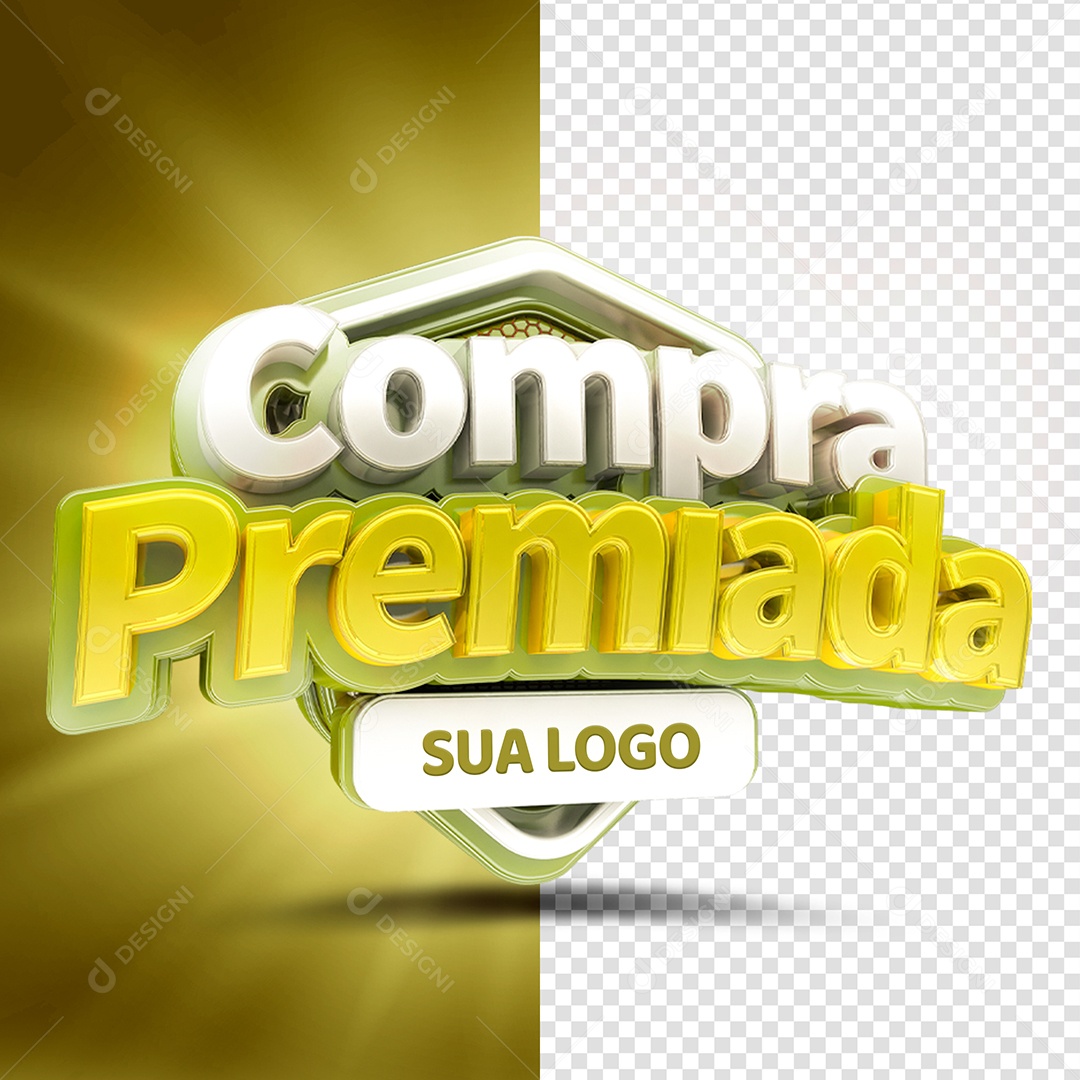 Compra Premiada Selo 3D para Composição PSD