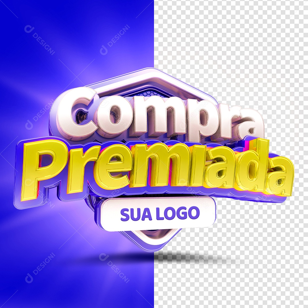 Compra Premiada Selo 3D para Composição PSD