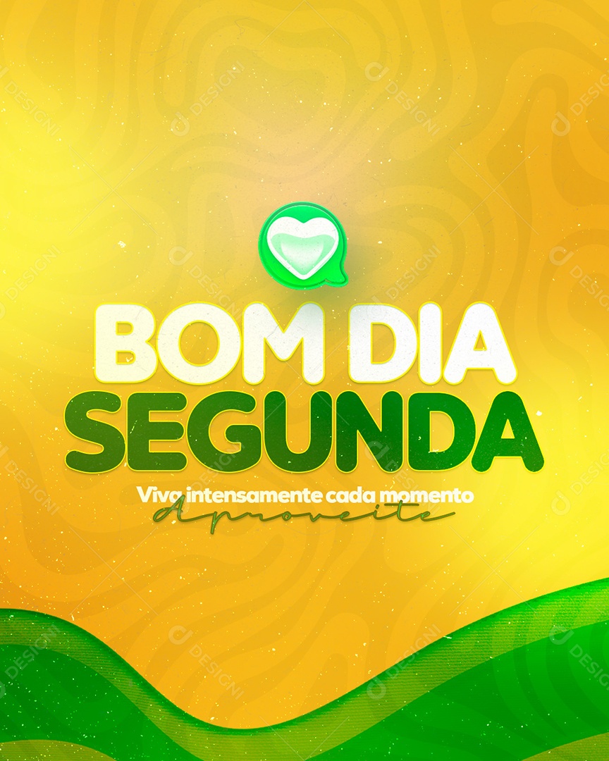 Frase Motivacional Bom Dia Segunda Social Media PSD Editável