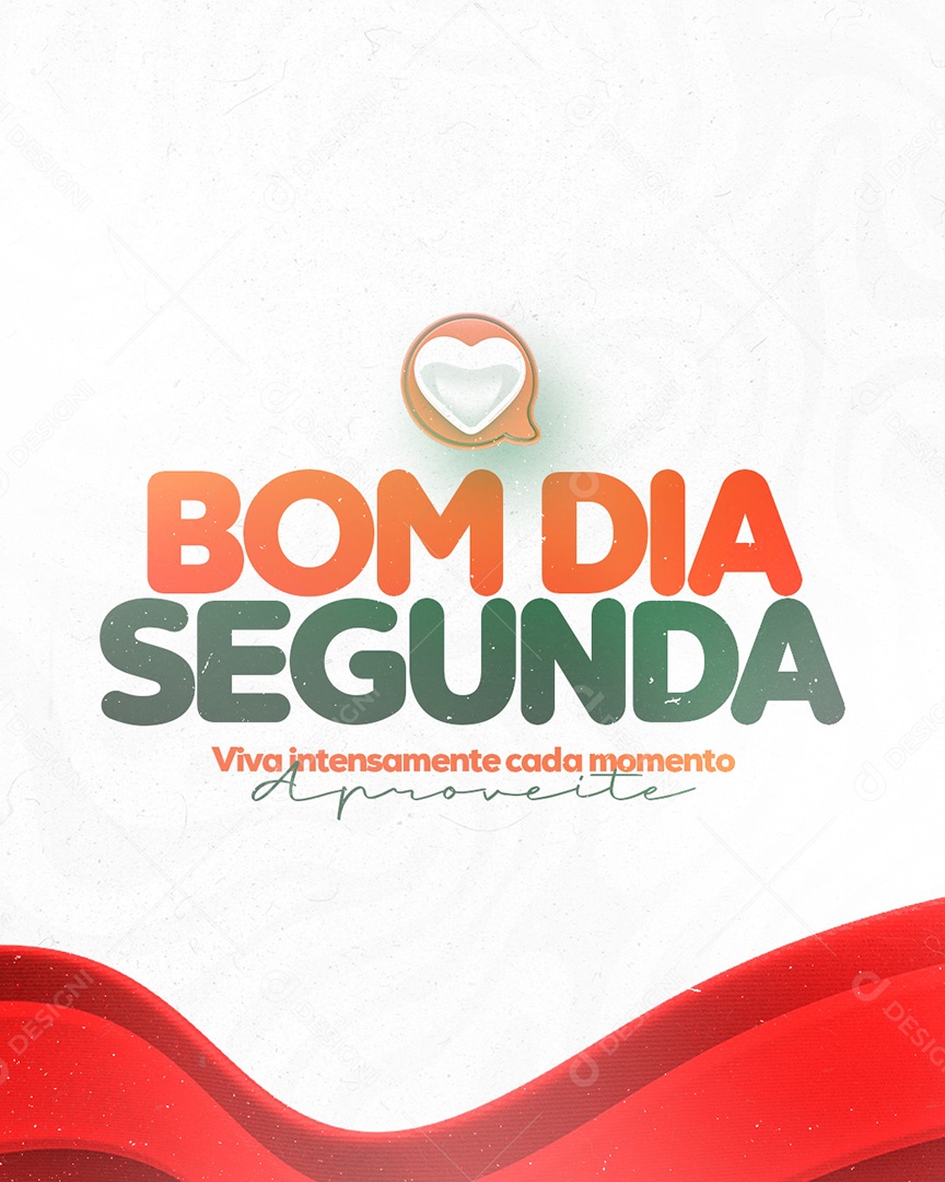 Frase Motivacional Bom Dia Segunda Social Media PSD Editável