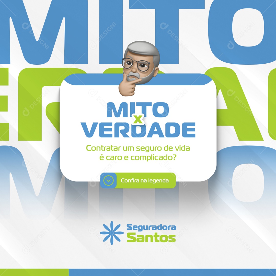 Seguradora Mito x Verdade Social Media PSD Editável