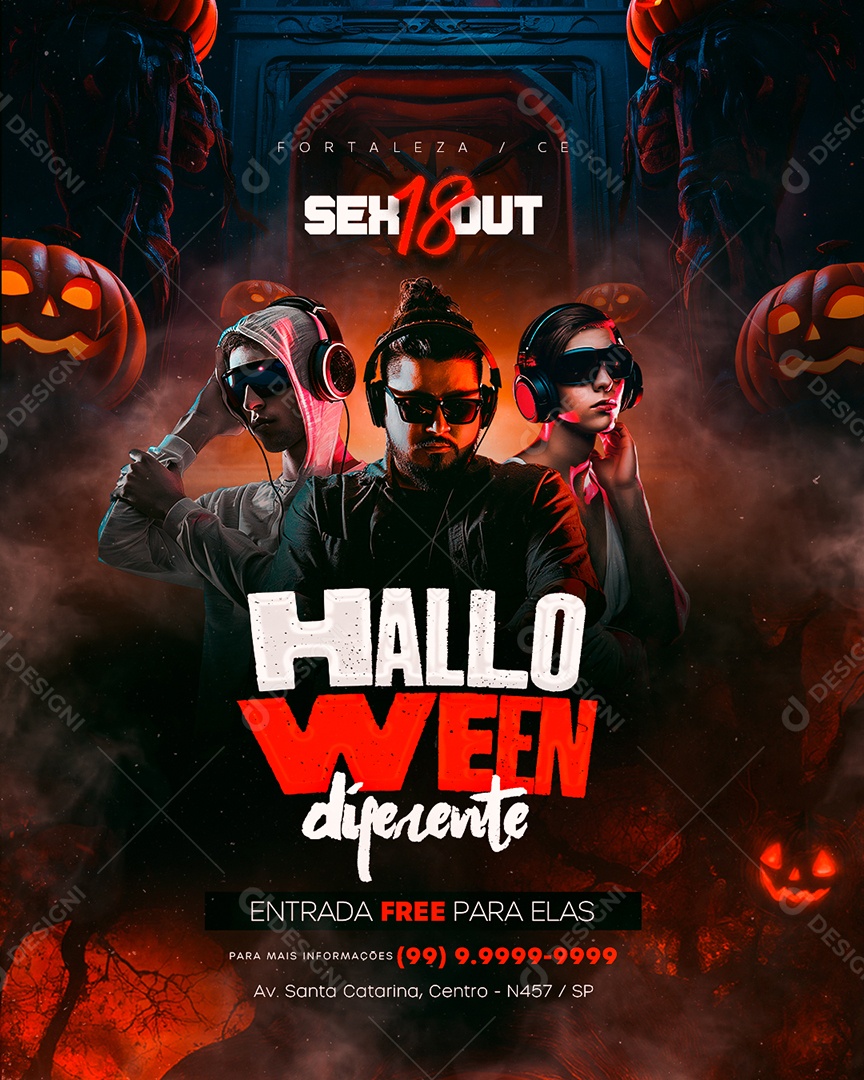 Flyer Halloween Diferente Social Media PSD Editável