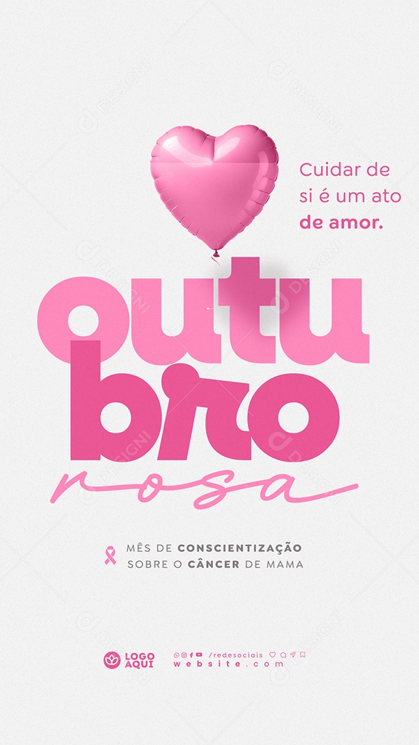 Story Outubro Rosa Social Media PSD Editável