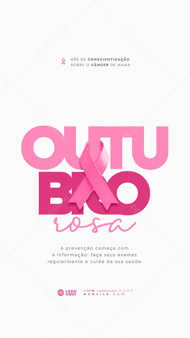 Story Outubro Rosa Social Media PSD Editável