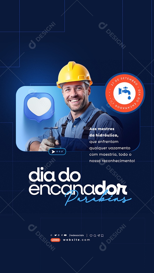 Story Dia do Encanador 27 de Setembro Social Media PSD Editável
