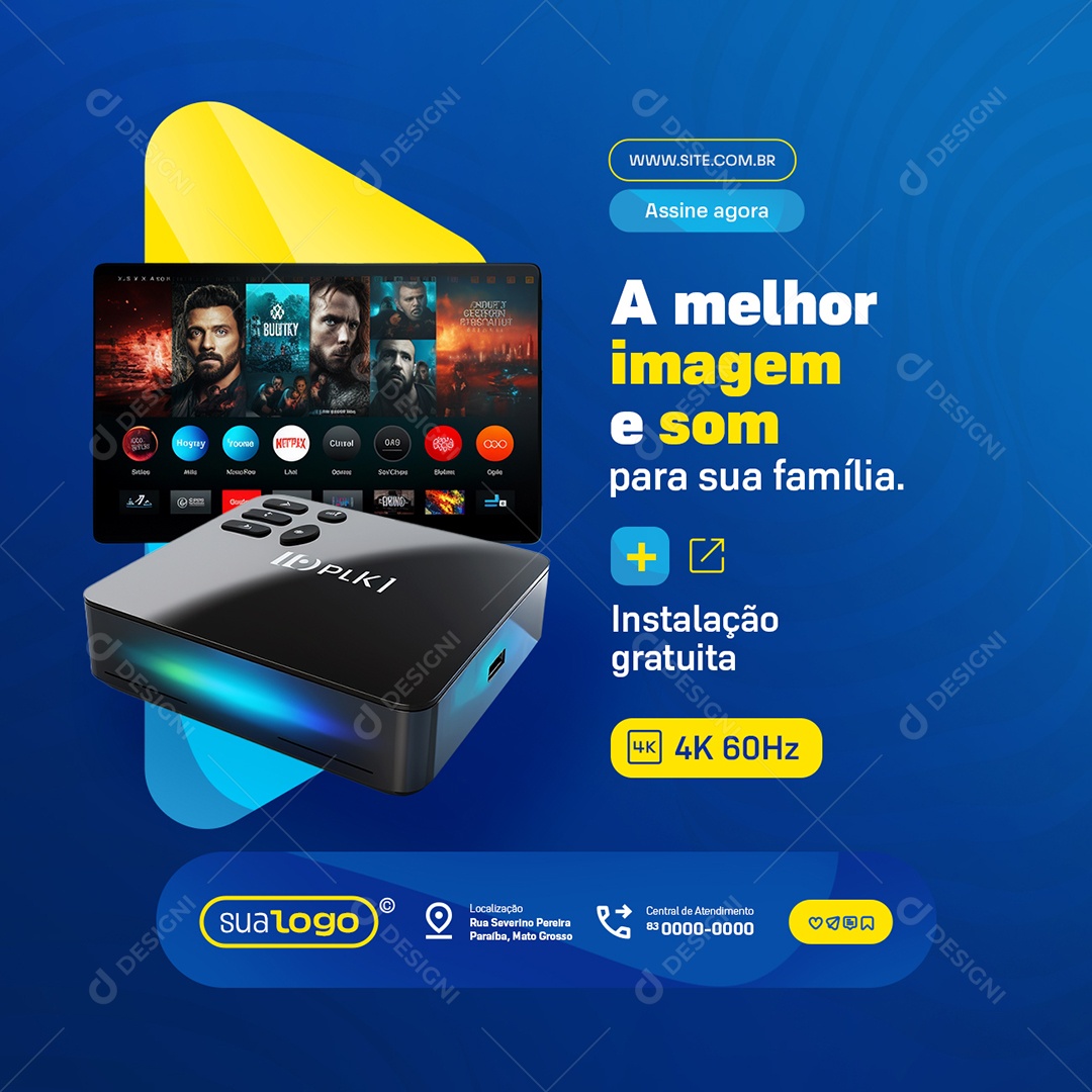 Antenas A Melhor imagem de Som Social Media PSD Editável