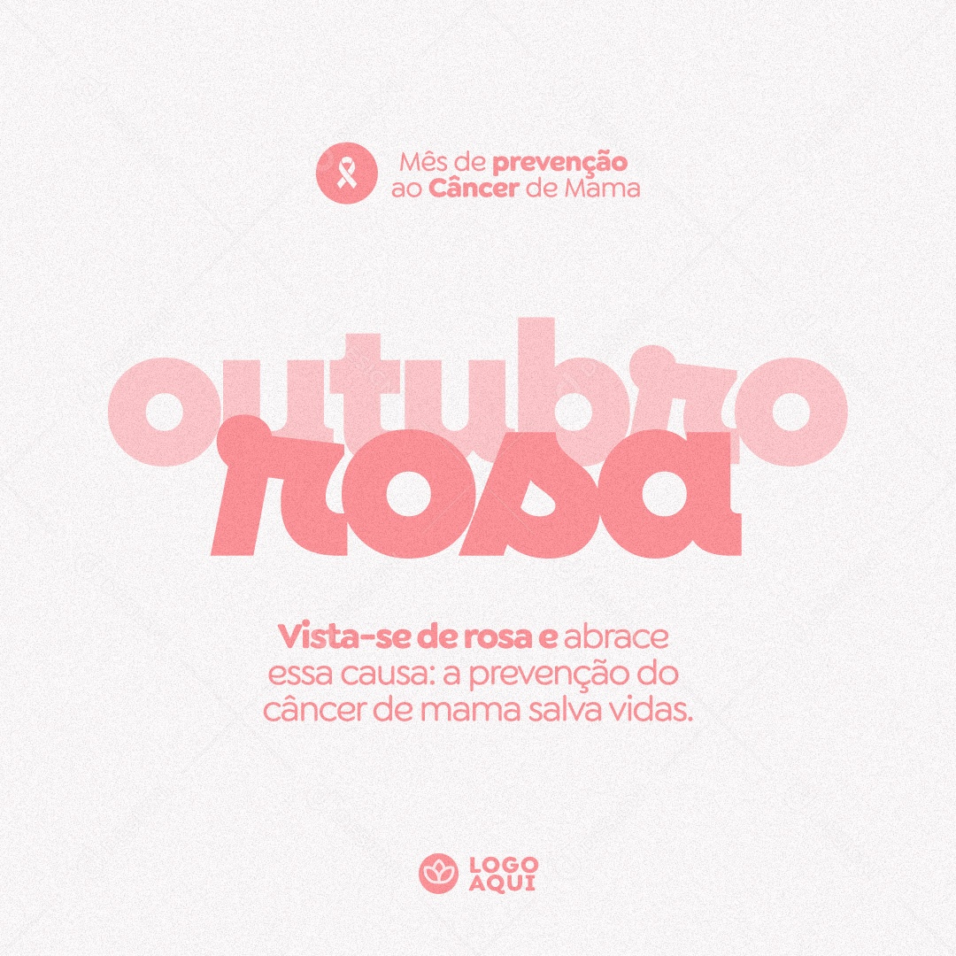 Outubro Rosa Mês de Conscientização Social Media PSD Editável