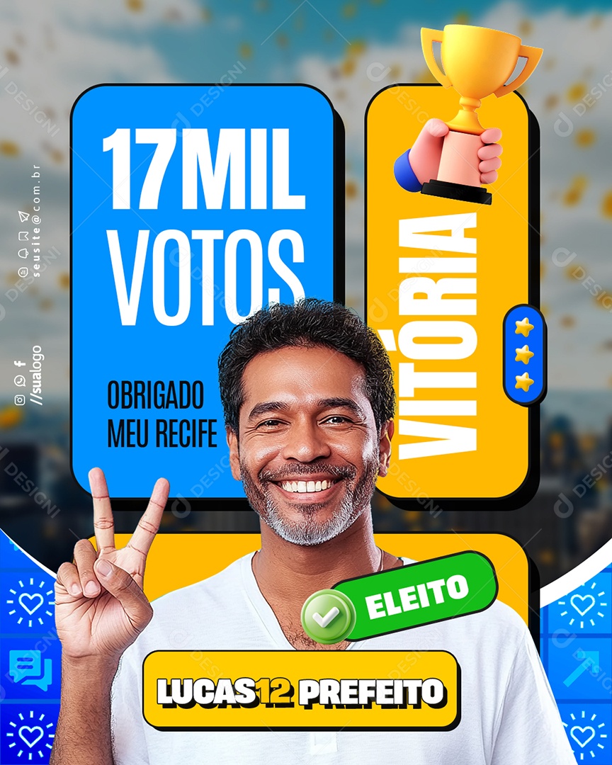 Eleições Política Social Media PSD Editável