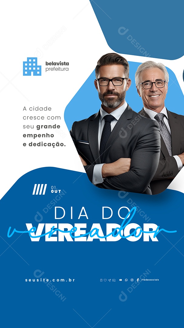 Story Dia Do Vereador 01 De Outubro Social Media PSD Editável