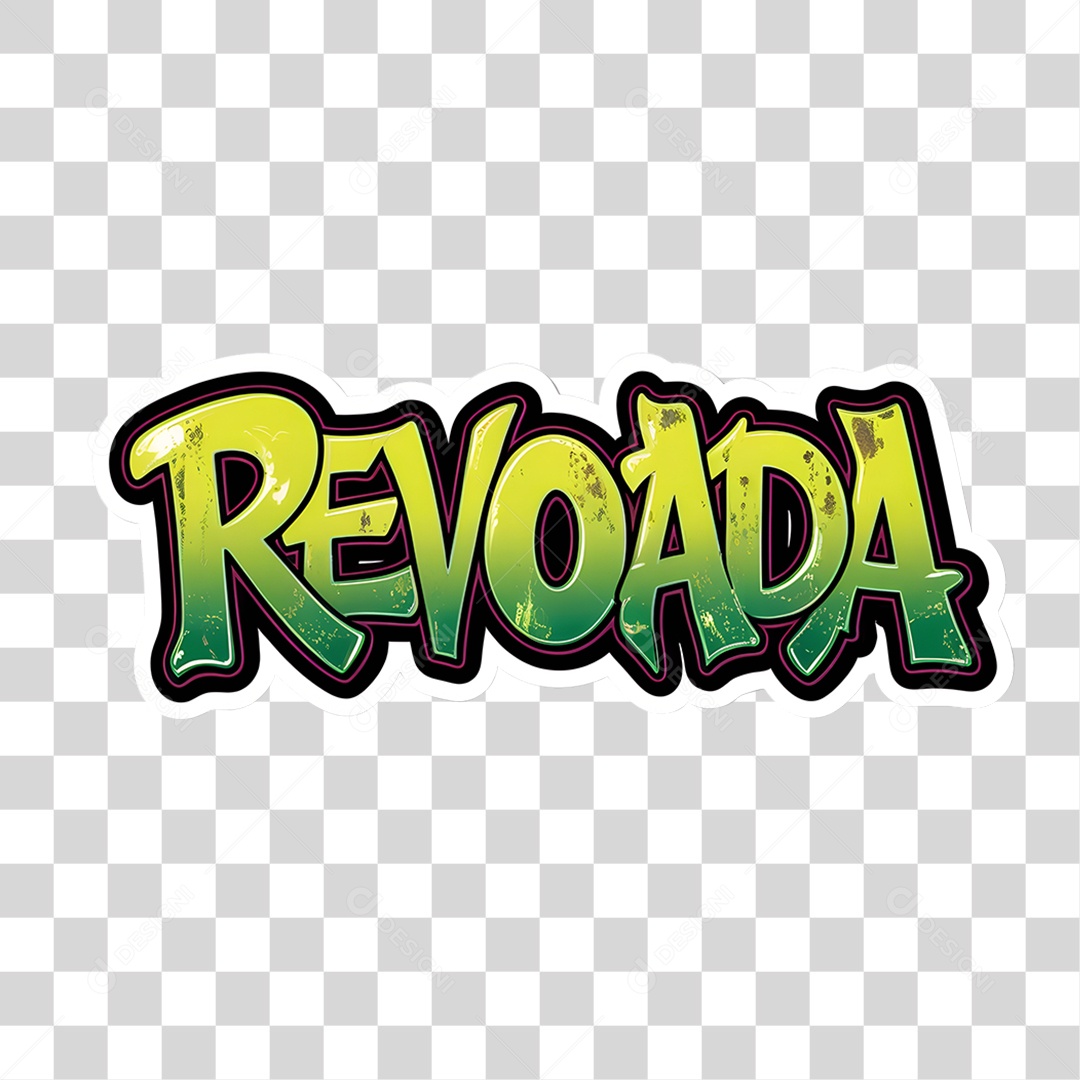 Texto 3D Revoada PNG Transparente