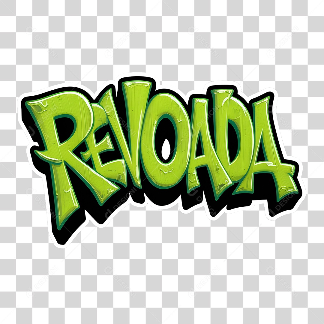 Texto 3D Revoada PNG Transparente