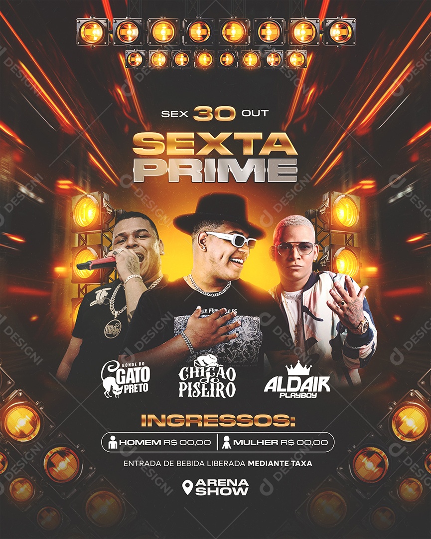 Shows Artista Social Media PSD Editável