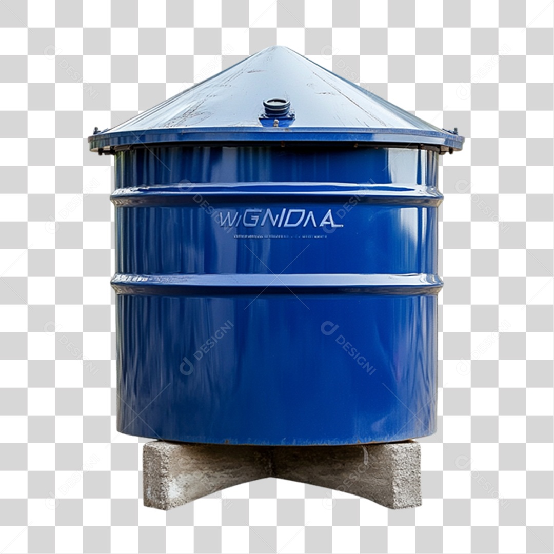 Caixa de Plástico Azul PNG Transparente