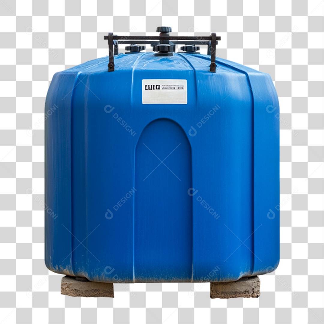 Caixa de Plástico Azul PNG Transparente