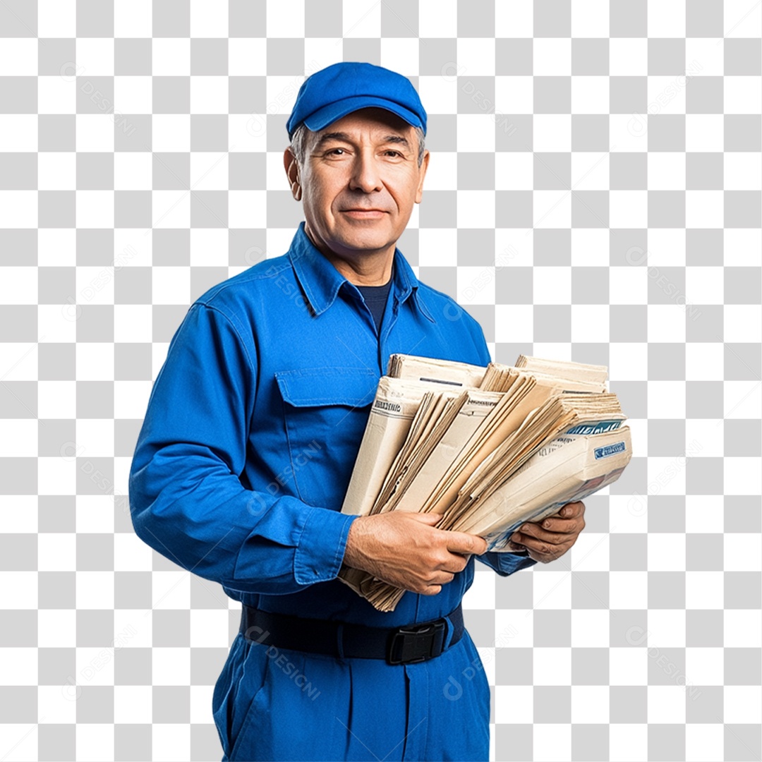 Carteiro Entregador PNG Transparente