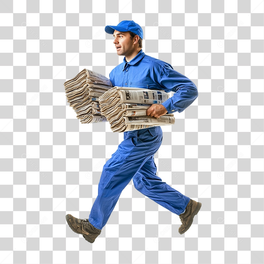 Carteiro Entregador PNG Transparente