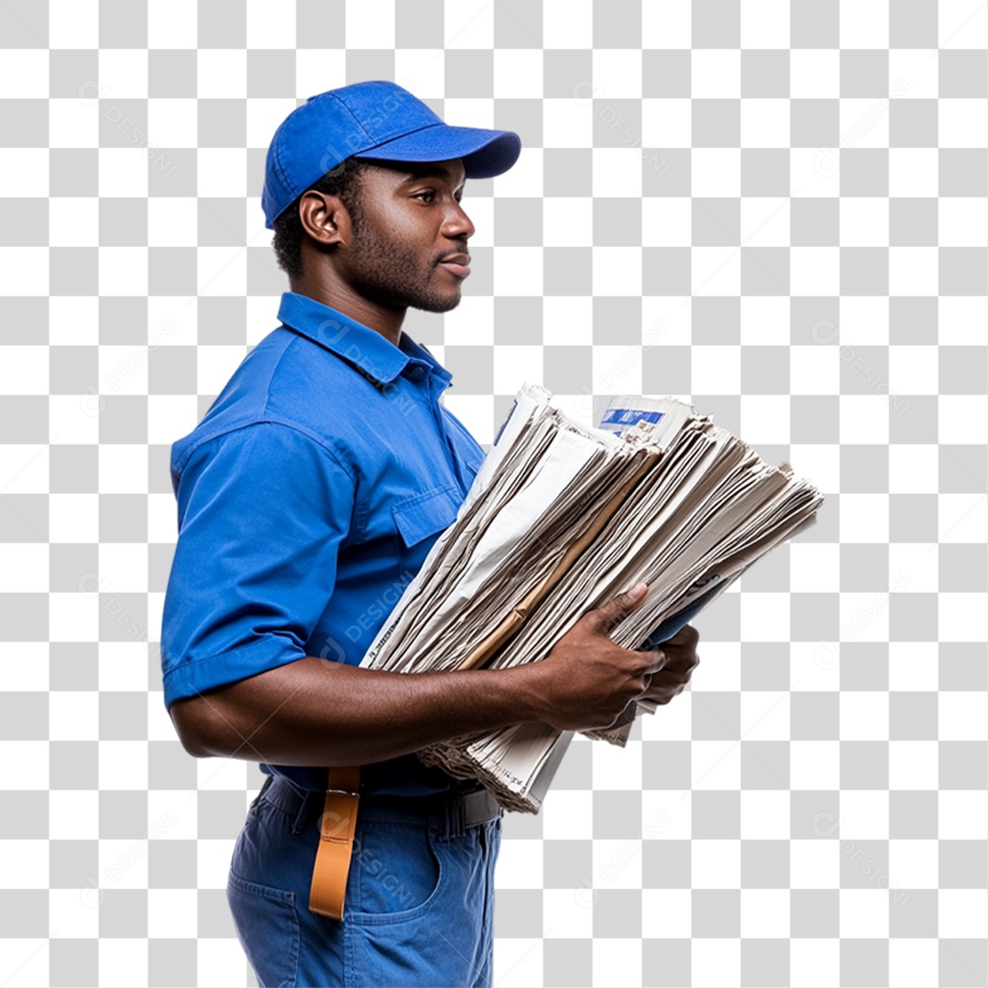 Carteiro Entregador PNG Transparente