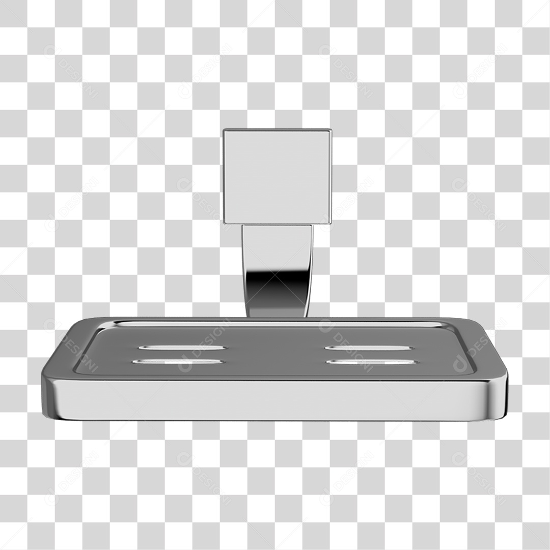 Saboneteira Banho Metal PNG Transparente