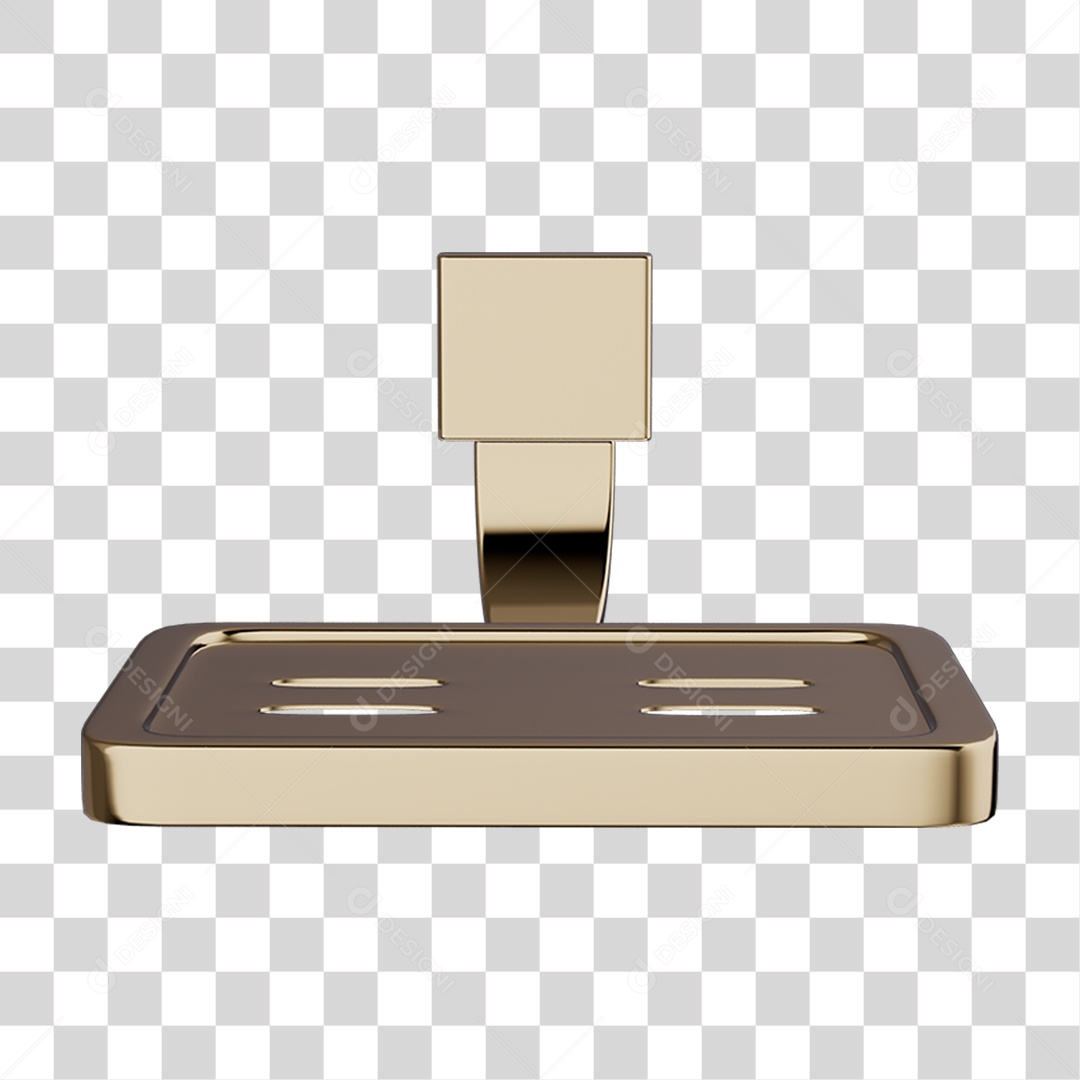 Saboneteira Banho Metal PNG Transparente