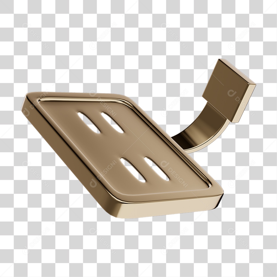 Saboneteira Banho Metal PNG Transparente